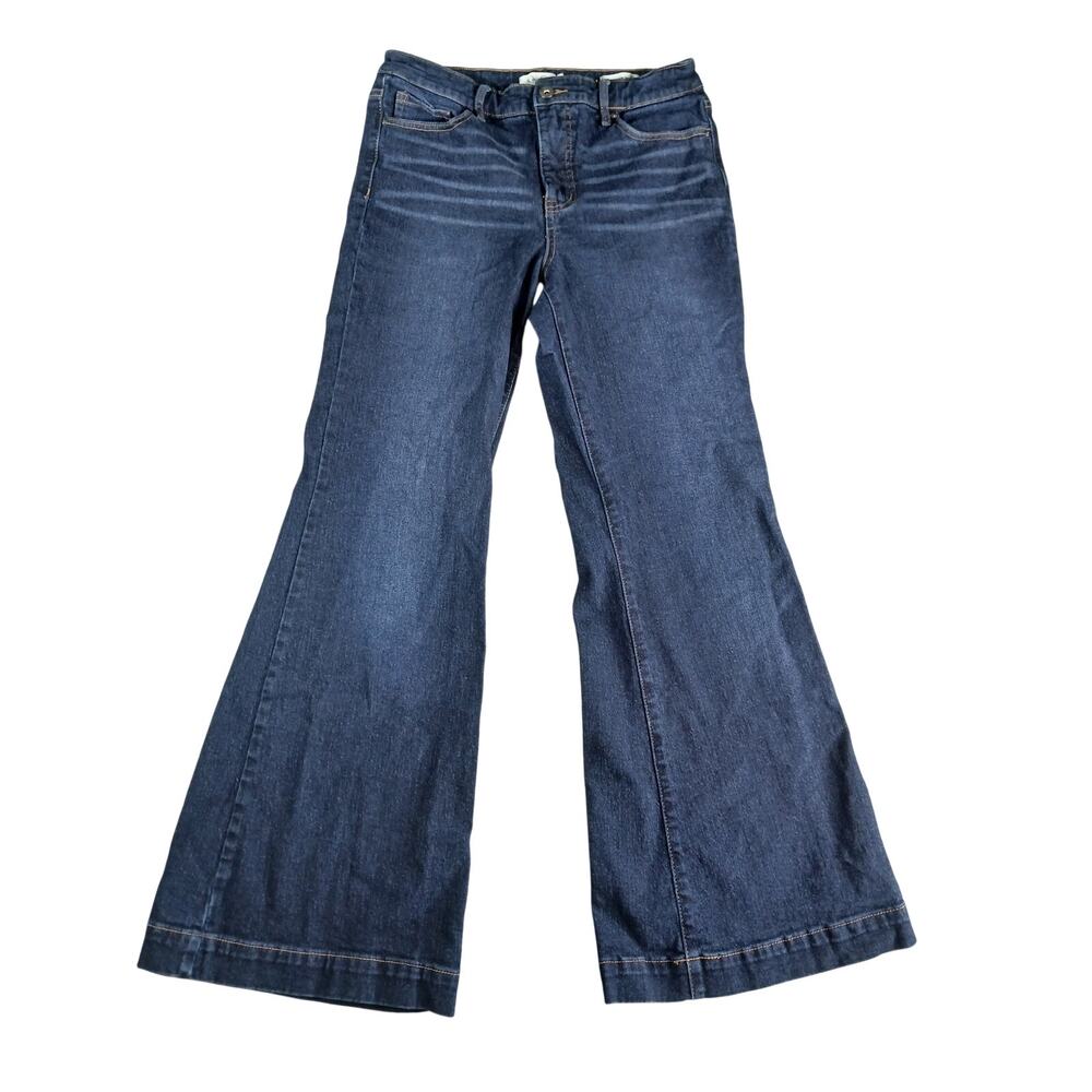 Jessica Simpson Jeans Womens 28 Blue True Love Wide Leg Trouser Midrise Cotton